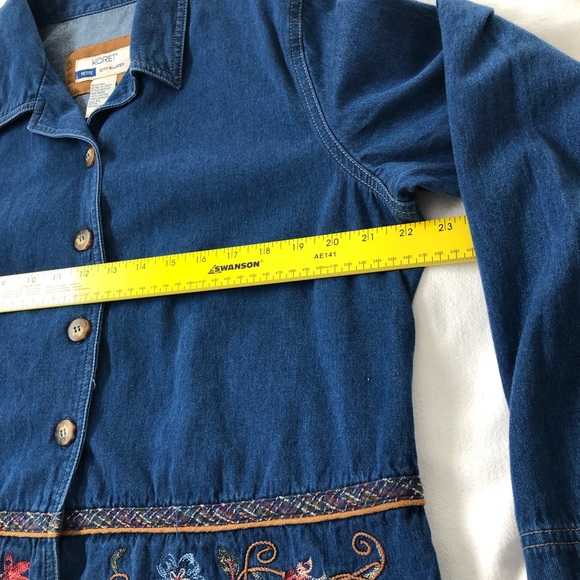 City Blues by KORET Denim Style Top Petite Large - Picture 6 of 7